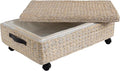 happimess Chett Underbed Storage Bin Wheels 26", White Wash/Dark Brown by Happimess