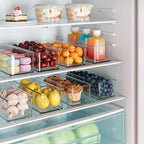 Heyuzb 4 PACK Freezer Organizer Bins Clear Stackable Storage Bins for Fridge Organization and Storage - Image 6