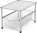 Deco Brothers Stackable Under Sink Organizer with Sliding Basket, Chrome by DecoBrothers