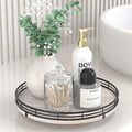 AMH 10-Inch Rustic Whitewashed Oak Lazy Susan Vanity Tray by AMH