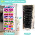 Shoe Rack for Door, Over Door Shoe Organizer for Closet - Image 2