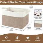 OIASKET Storage Basket for Organizing 3 Pack, Woven Baskets for Storage - Image 2