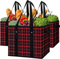 Reusable Grocery Bags 3 Pack, Foldable & Water Resistant Shopping Bags by WiseLife