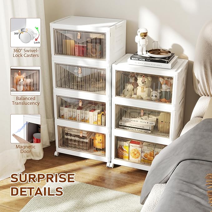 Wise Oannes Closet Organizers and storage, Storage cabinet with Wheels - Image 4