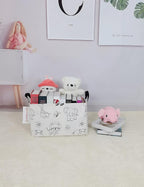 QUEENLALA Rectangular Collapsible Laundry Basket with Side Handles, Zoo - Image 6