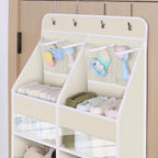 Univivi Upgraded Over Door Organizer for Baby Stuff, Beige Pattern, 6-Shelf - Image 4