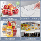 Leeden Lazy Susan Organizer for 32" Diameter Corner Lazy Susan, Plastic Kitchen Cabinet Storage Bins with Handle, 6 Packs, 1/8 Wedge - Food Safe, BPA Free - Image 5
