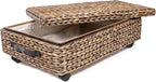 happimess Chett Underbed Storage Bin Wheels 26", Brown Wash by Happimess