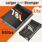 XXXL 78L Under Bed Storage, Storage Containers with Support & Clear Lid, Support Frame, Underbed Storage Bins for Clothes, Shoes, Blankets, and Toys 2 pack - Image 3