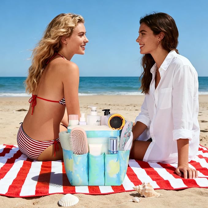 Mesh Shower Caddy Portable - 9 Pockets for College Dorm Room Essential - Image 7