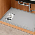 Under Sink Mat 22" X 19", Waterproof Silicone Cabinet Kitchen Liner, Gray by AisslroDirect