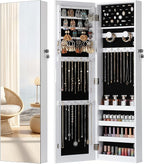 Nicetree Hanging Jewelry Cabinet, Jewelry Organizers and Storage, White by Nicetree