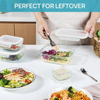 Vtopmart 8 Pack Glass Food Storage Containers with Airtight Lids - Image 6