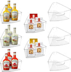 URALFA Lazy Susan Organizer Set of 8, 1/8 Wedge Corner Cabinet Organizer by URALFA