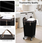 StorageWorks 110L Laundry Basket with Wheels, Rolling Hampers for Clothing - Image 5
