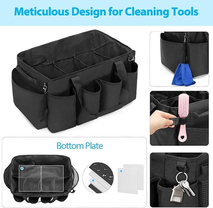 HODRANT Extra-Large Cleaning Caddy with Handles & Multi Pockets - Image 4