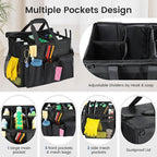 Housolution Extra Large Rolling Cleaning Caddy Bag with Wheels, Black - Image 3