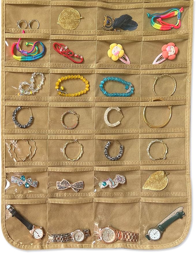 BB Brotrade Hanging Jewelry Organizer,Accessories Organizer,80 Pocket Organizer for Holding Jewelries - Image 2