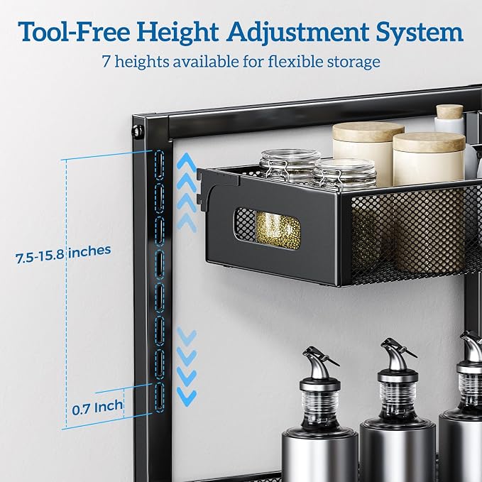 Under Sink Organizer for Bathroom & Kitchen, Under Cabinet Storage Shelf, Bathroom Cabinet Organizer Vanity Drawer Pantry Organization, Multi-Purpose Under Sink Slide Out Storage Shelf - Image 3