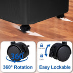 Slim Laundry Hamper with Wheels,25 Gal (95L) Rolling Laundry Basket with lid and wheels Clothes Hamper Foldable Tall Dirty Clothes Basket Sturdy Collapsible Clothes Hamper for Dorm,Laundry Room - Image 4