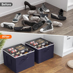 Lifewit Shoe Storage Organizer for Closet, Holder Box, 3 Pack, Blue - Image 7