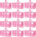 Songrey Extra Large Heavy Duty Moving Bags, 12 Pack, Pink by Unknown