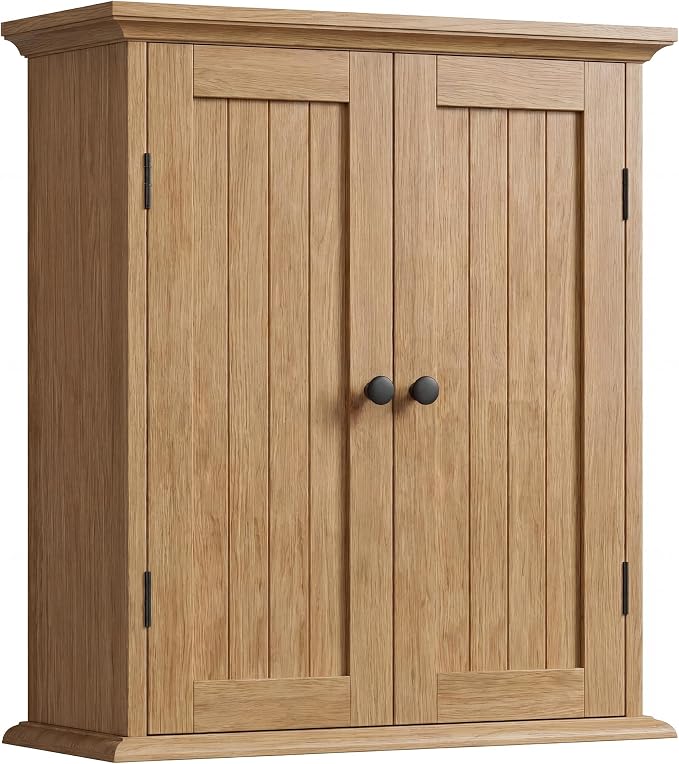 ChooChoo Bathroom Wall Cabinet with 2 Doors, Over The Toilet by ChooChoo