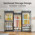 VIPEK V5 Heavy Duty Clothes Rack, Freestanding Modular Closet System, Black - Image 9
