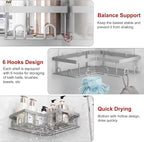 Liuoud Corner Shower Caddy, 5 Pack Adhesive Stainless Steel Organizer, Grey - Image 8
