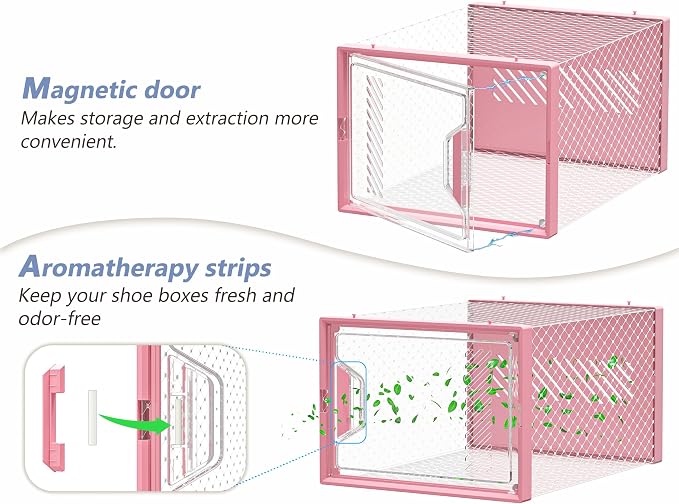 SIMPDIY XL Clear Shoe Storage Boxes, Stackable Shoe Organizer for Closet - Image 5