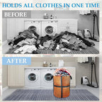 Basketball Large Storage Basket Collapsible Laundry Basket Oxford Storage Bin for Toy Bins Gift Baskets Bedroom Clothes Hamper 16" X 20.8" - Image 4