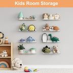 upsimples 14 Pcs 15" Acrylic Shelves for Wall Display and Storage, Clear - Image 8