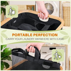 160L Laundry Hamper with Lid, 3 Section Laundry Basket with 3 Removable Bag - Image 5