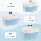 Artfeel Blanket Basket,Rectangle Woven Baskets for Storage,100L Laundry Basket for Decorative Nursery Blanket,Toys,Dirty Clothes and Magazine in Shelves,Baby Room,and Living Room - Image 5