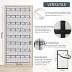 40-Pocket Over the Door Shoe Organizer - Large Mesh Pocket Hanging Shoe Organizer,Behind the Door Shoes Storage Holder Hanger (Coffee color) - Image 4