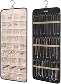 BAGSMART Hanging Jewelry Organizer Necklace/Earring/Ring 2-Sided L Black by BAGSMART