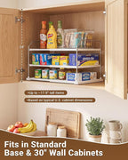 EVERIE Extendable 3-Tier Kitchen Cabinet & Pantry Organizer for Plastic Wrap, Foil & Storage Bags, Adjustable Heavy Duty Shelf Rack for Wrap Boxes, Jars & Snack Boxes (11–16.7 in Wide), Pack of 1 - Image 4