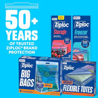 Ziploc Flexible Totes, Underbed Size, 17 Gallon, 2 Count Organizing Tote with Zipper and Built‑In Handles, Flexible & Stackable Clothing and Home Storage Bag - Image 6
