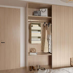 3-Shelf Hanging Closet Organizer, Washable Foldable Storage Shelves, Beige | Front lip keeps items secure; side pockets add room; Oxford fabric handles towels, shirts, baby items, dorms, RVs or travel. - Image 6