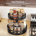 Lazy Susan Spice Rack Organizer for Cabinet, 2-Tier Metal, 10 in - Image 6