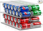 Sorbus Soda Can Organizer for Fridge & Freezer, Stackable with Lid (4 Pack) by Sorbus