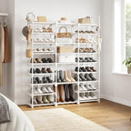 WOWLIVE 9 Tier 3-Column Shoe Rack, 50-55 Pairs Stackable White - Image 4
