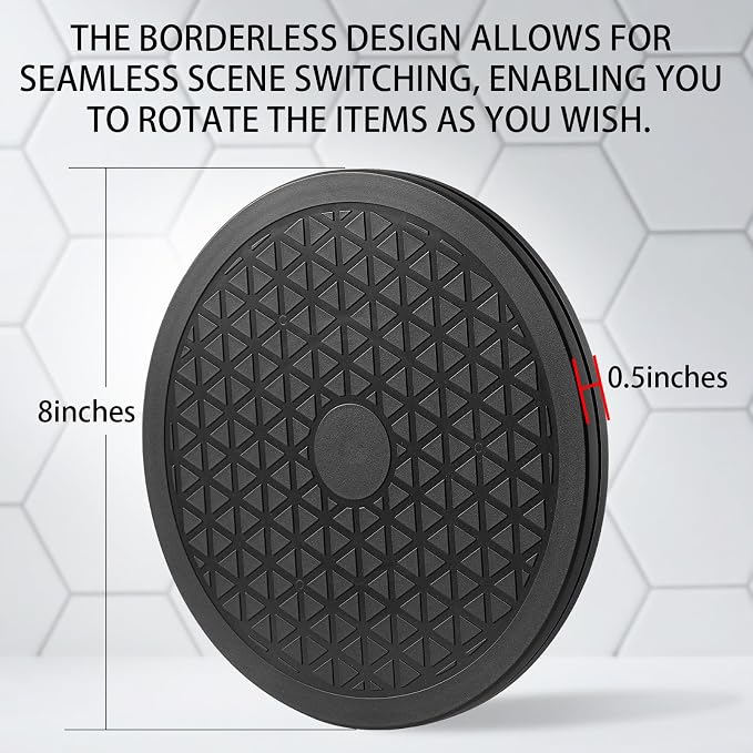 8 Inch Heavy Duty Rotating Swivel Stand - Lazy Susan with Steel Ball Bearings for Model Base/Rotating Plants/Crafts Stand Monitor/TV/Monitors/Potted Plants (360˚ Rotation) - Image 3