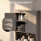 Bealife Over The Toilet Storage Cabinet with Open Shelf - Grey - Image 7