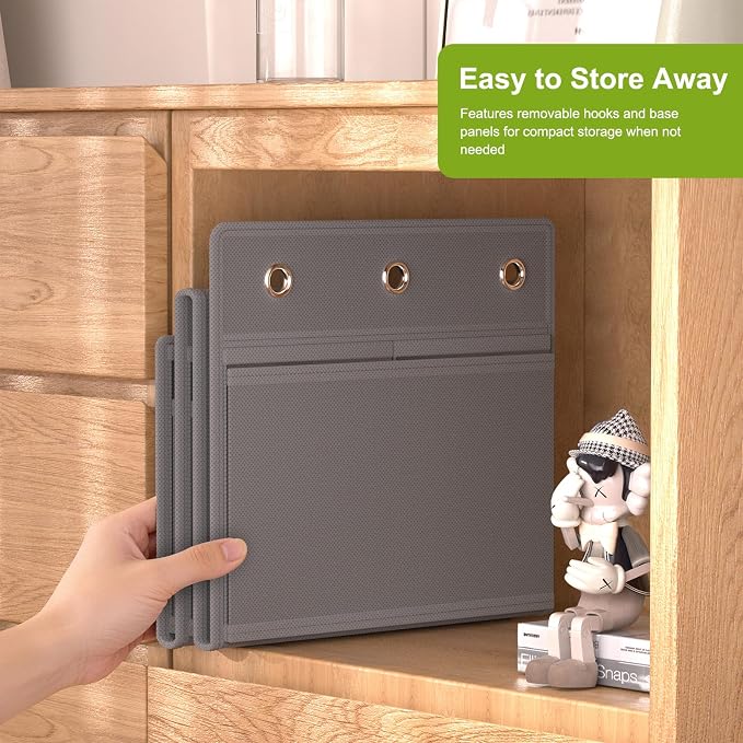 Over the Door Shoe Organizer for 16-20 Pairs, Gray - Image 7