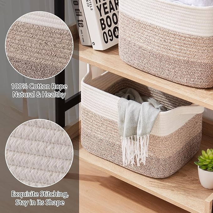 OIASKET Storage Basket for Organizing 3 Pack, Woven Baskets for Storage - Image 4