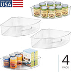 iDesign Clear Plastic 1/4 Wedge Bin, 4-Pack - Image 2