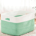 Artfeel Blanket Basket,Rectangle Woven Baskets for Storage,30L Laundry Basket for Decorative Nursery Blanket,Toys,Dirty Clothes and Magazine in Shelves,Baby Room,and Living Room by Artfeel