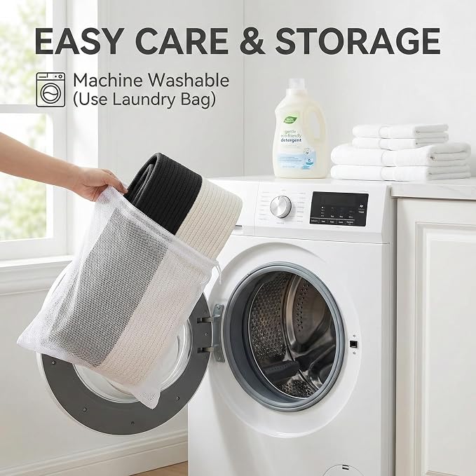 JMvicyroam 115L Extra Large Machine Washable Cotton Rope Blanket Basket - Image 5