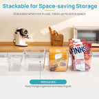 Vtopmart 8 Pack Clear Storage Bins Set for Pantry Organizer - Image 7